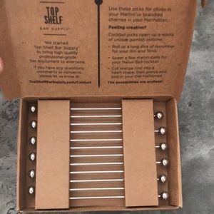 NWOT Set of 12 Stainless Steel Cocktail Appetizer Picks